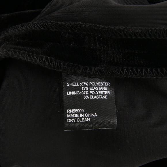 Antonio Melani Jumpsuit Black Velvet Long Sleeve V Neck Tie Waist Surplice 2 NWT - Picture 8 of 9